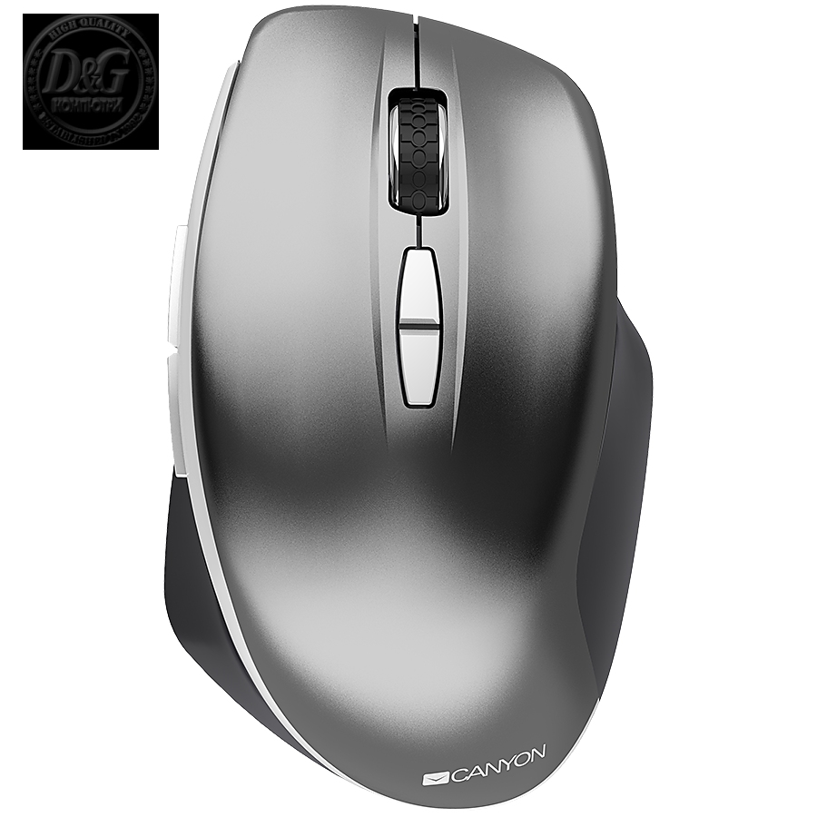 Canyon  2.4 GHz  Wireless mouse ,with 7 buttons, DPI 800/1200/1600, Battery:AAA*2pcs  ,Dark gray72*117*41mm 0.075kg