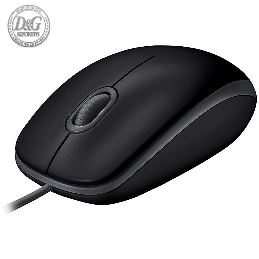 LOGITECH B110 Wired Mouse - SILENT - BLACK - USB - B2B