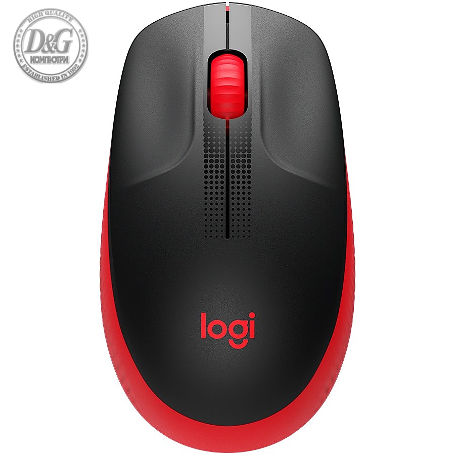 LOGITECH M190 Full-size wireless mouse - RED - 2.4GHZ - EMEA - M190