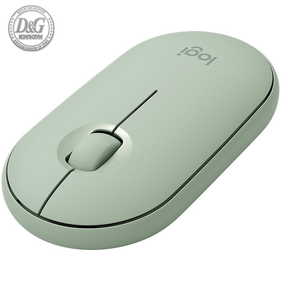 LOGITECH M350 Pebble Bluetooth Wireless Mouse - EUCALYPTUS