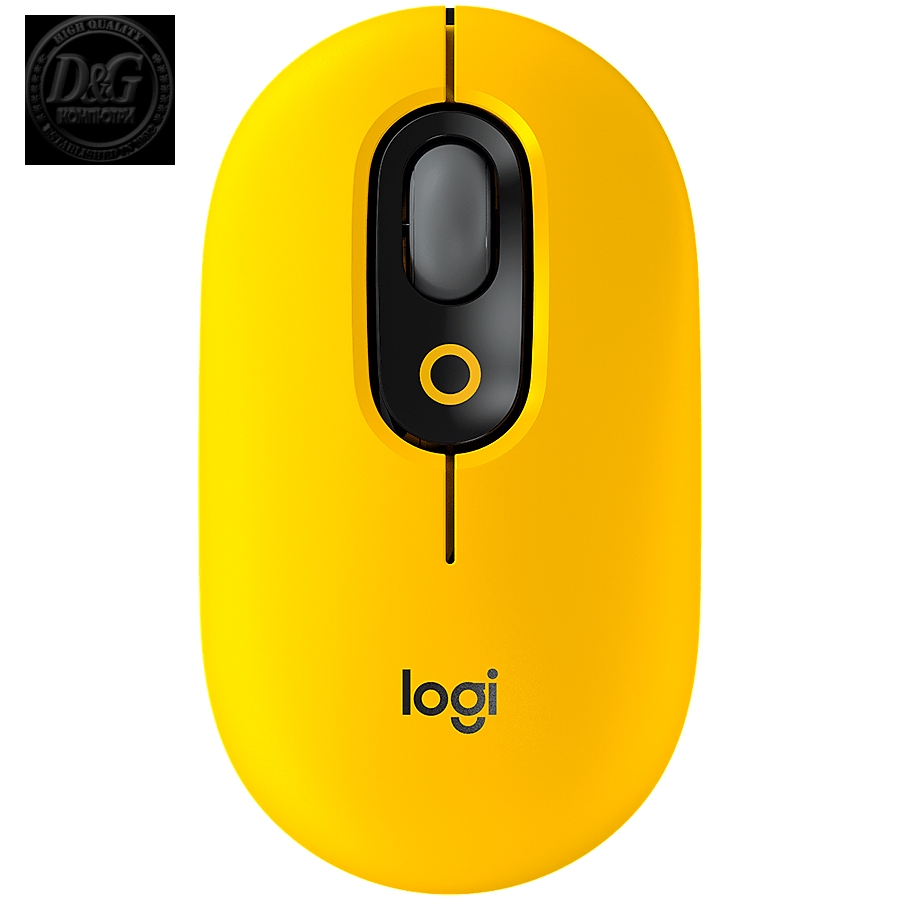 LOGITECH POP Mouse with emoji - BLAST_YELLOW - 2.4GHZ/BT - EMEA - CLOSE BOX