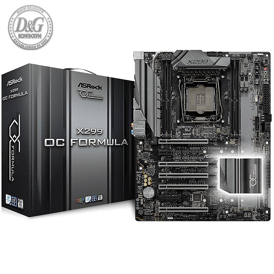 ASROCK Main Board Desktop iX299 (S2066, 4xDDR4, 5xPCIE3.0,1xPCIx1, SATA III,2xM.2,Raid,GLAN,USB3.1) ATX retail