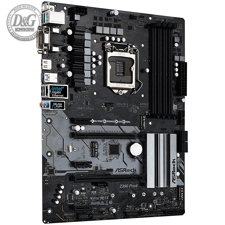 ASROCK Main Board Desktop Z390 (S1151, 4xDDR4,2xPCIe x16,4xPCI Ex1, 6 SATA3, 2xUltra M.2 ,GLAN,VGA, DVI, HDMI, 6 USB 3.1 ) ATX retail