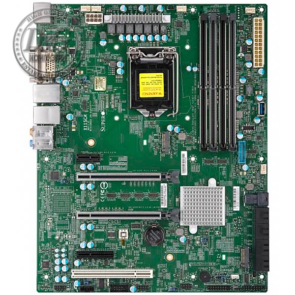 Supermicro mainboard server X11SCA-Bulk Single Socket H4 (LGA 1151), 1x LAN with Intel Ethernet Controller I210-ATSingle LAN with Intel PHY I219LM LAN controller, 1 PCI-E 3.0 x4, 1 PCI-E 3.0 x1, 2 PCI-Ex16 slots