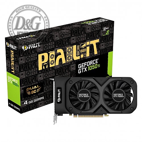 VC Palit nVidia GTX1050Ti Dual OC 4096MB 128BIT, Dual DVI+HDMI+DP part N# NE5105TS18G1D