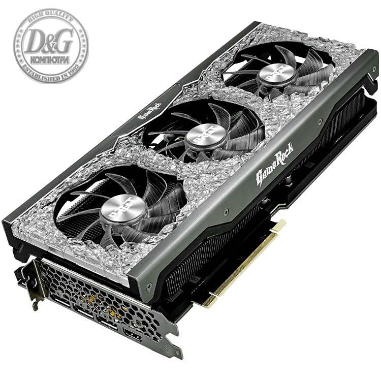 Palit GeForce RTX 3070Ti GameRock OC 8GB GDDR6X, 256 bit, DP 1.4a x3, HDMI2.1 x1, power consumption 330W, NED307TT19P2-1047G