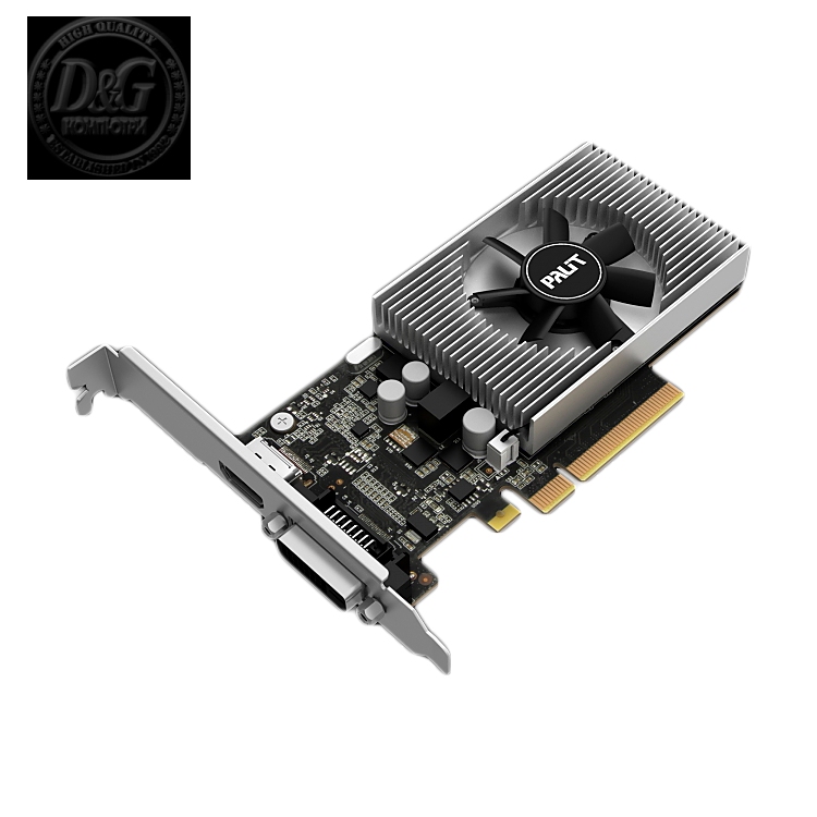 PALIT Video Card GeForce GT 1030 nVidia, 2GB DDR4, 64bit, DVI-D, HDMI, part# NE5103000646-1082F