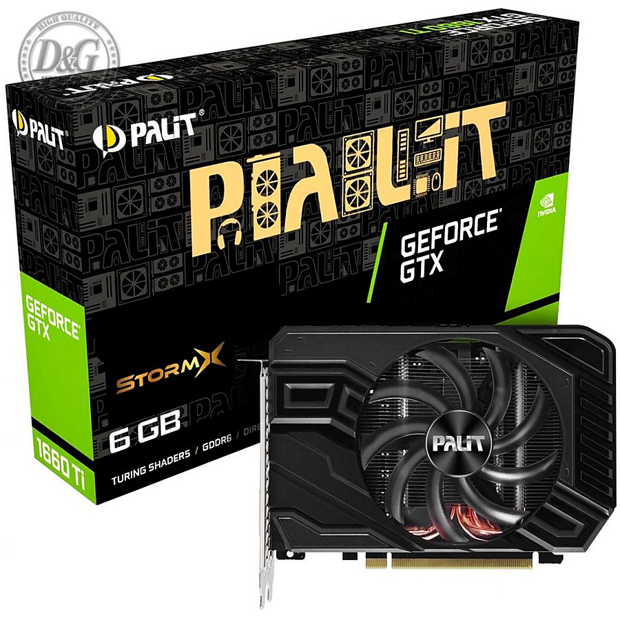 VC Palit nVidia GTX1660 StormX 6GB GDDR5, 192bit, DVI, HDMI, DP part# NE51660018J9-165F