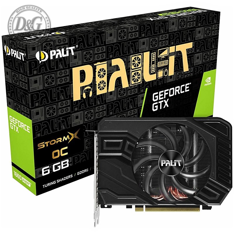 VC Palit nVidia GTX1660 SUPER StormX OC 6GB GDDR6, 192bit, DVI, HDMI, DP part# NE6166SS18J9-161F