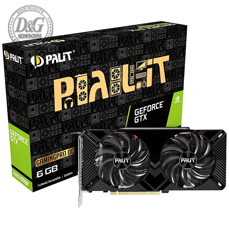 VC Palit nVidia GTX1660 SUPER Gaming Pro OC 6GB GDDR5, 192bit, DVI, HDMI, DP part# NE6166SS18J9-1160A