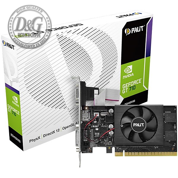 VC Palit nVidia GT710 2048MB 64BIT DDR5, CRT+DVI+HDMI,# NE5T7100HD46-2087F