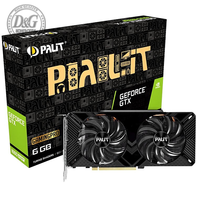 VC Palit nVidia GTX1660 SUPER Gaming Pro 6GB GDDR5, 192bit, DVI, HDMI, DP part# NE6166S018J9-1160A