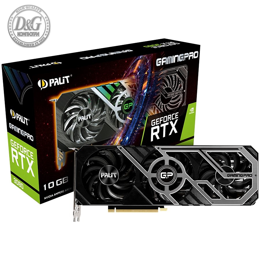 PALIT RTX3080 Gaming Pro 10G GDDR6X, 320 bit, 3xDP, 1xHDMI