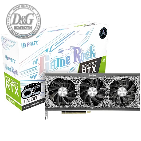 Palit GeForce RTX 3080Ti GameRock OC 12GB GDDR6X, 384bit, DP 1.4a x3, HDMI2.1 x1, power consumption 400W.