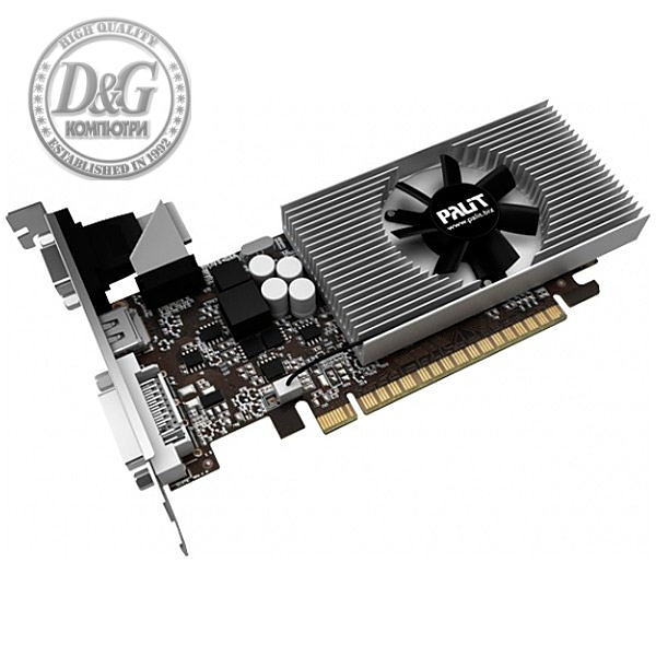 PALIT Video Card GeForce GT 730 GDDR3 2GB/64bit, PCI-E 2.0, HDMI, DVI, VGA, Retail