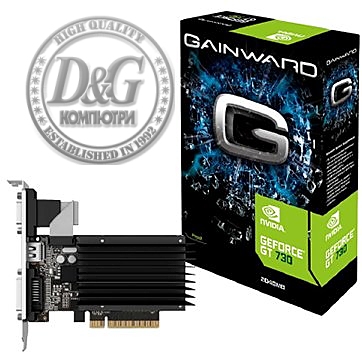 Gainward Video Card GeForce GT 730 SilentFX GDDR3 2GB/64bit, PCI-E 2.0, HDMI, DVI, VGA, Retail