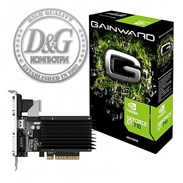 Gainward NVIDIA GeForce GT710 PCI-Express 2.0 x 16, 2048 MB DDR3 (64 bits), VGA, HDMI, DVI SilentFX