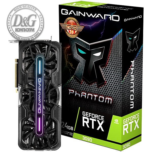 Gainward GeForce RTX 3090 Phantom GS 24GB GDDR6X, 384bit, PCI-E Gen 4 x16, 1x HDMI v2.1, 3x DP.