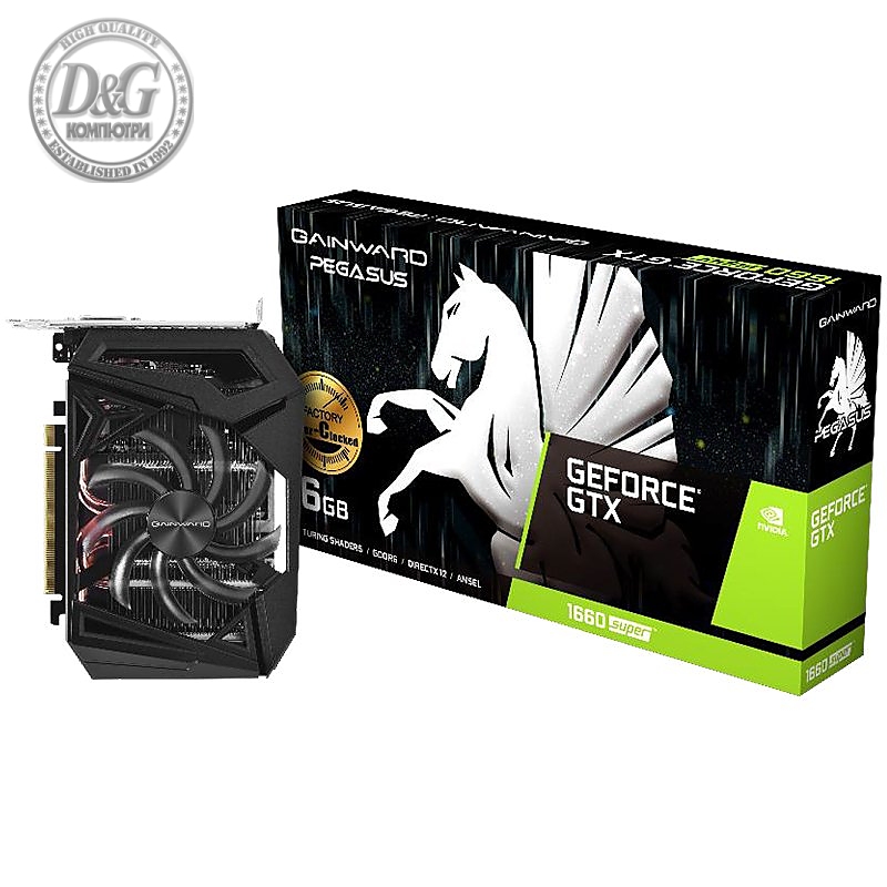 Gainward Video Card GTX1660 SUPER Pegasus OC 6GB 192B GDDR6 DVI DP HDMI