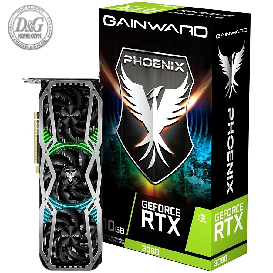 Gainward RTX3080 Phoenix 10G Gddr6X, 320 bit, 3xDP, 1xHDMI