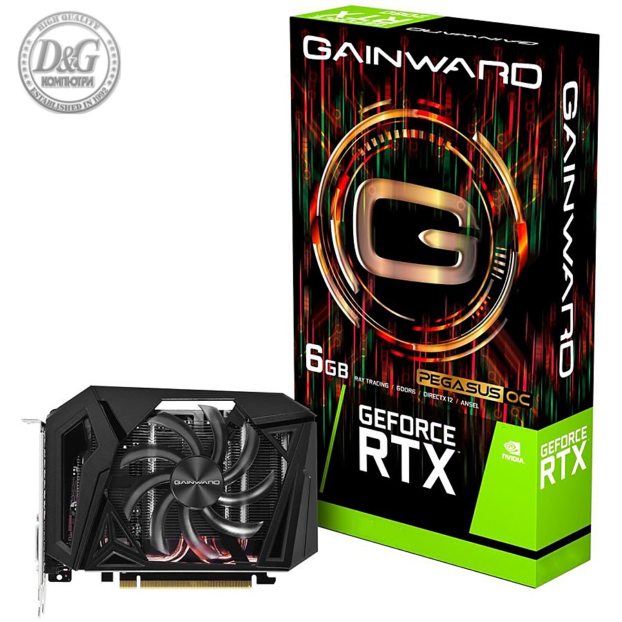 Gainward Video Card GTX1660Ti Pegasus 6GB 192B GDDR6 DVI DP HDMI