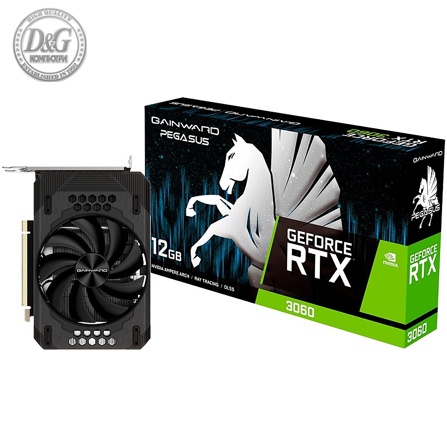 Gainward GeForce RTX 3060 Pegasus  12GB GDDR6, 192bit, 1xHDMI, 3xDP, PCI-E 4.0, max resolution 7680x4320, 8-pin power connector, recommended power 550W, NE63060019K9-190AE.