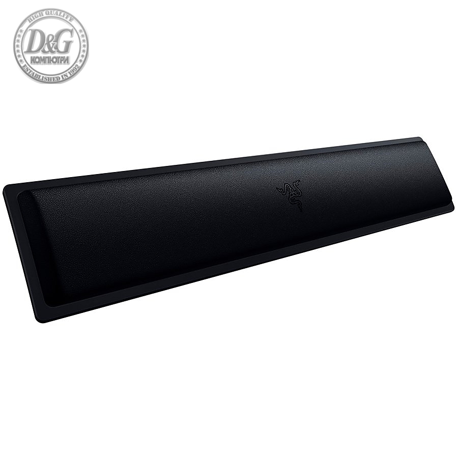 Razer Ergonomic Wrist Rest, Standard, Cooling gel-infused or plush leatherette memory foam cushion, Anti-slip rubber feet, Compatible with all full-sized keyboards, Width: 90 mm, Length: 444.5 mm, Height: 26.4 mm