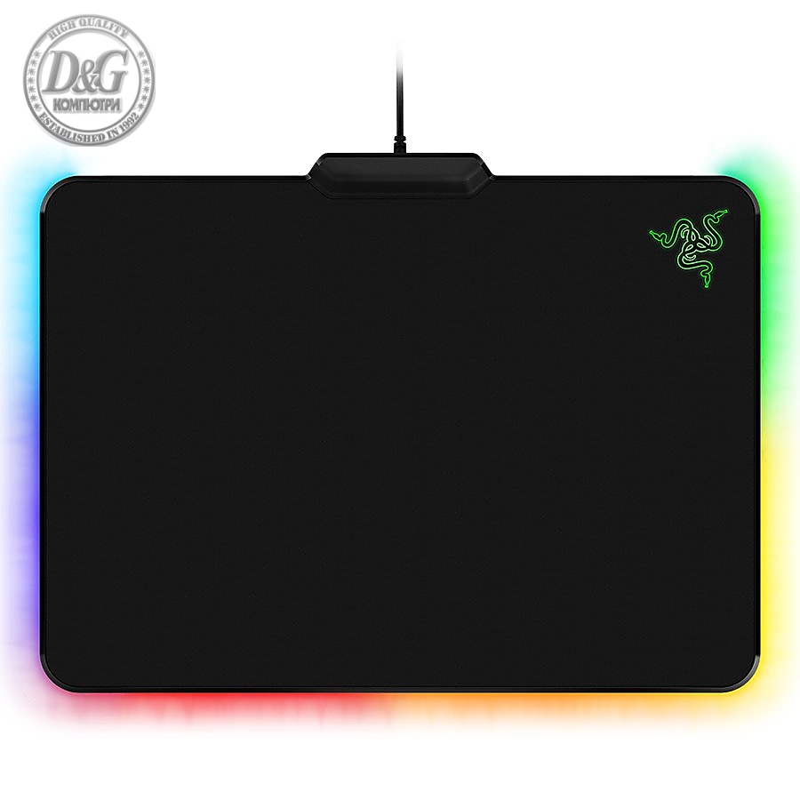 RAZER FIREFLY CLOTH ED. 355 mm x 255 mm x 3.5mm Cloth surface for balanced gameplay, textured weave for highly responsive tracking,Chroma customizable lighting, Synapse enabled,Gold-plate,Seven-foot, lightweight, braided fiber cable.