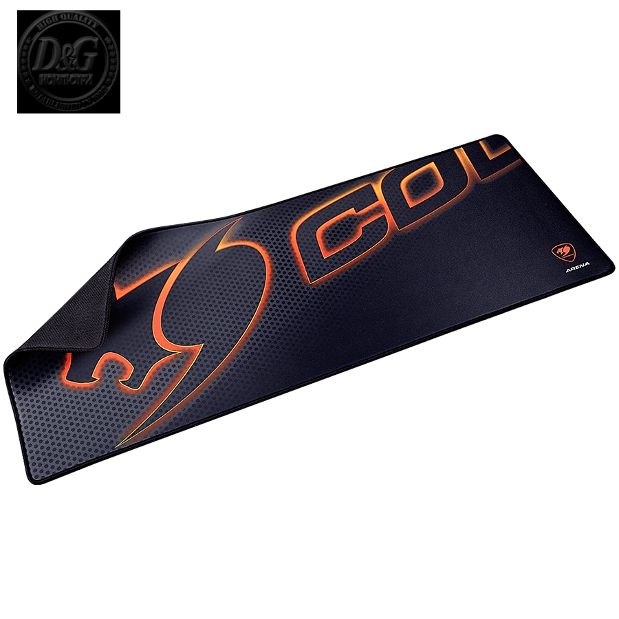 COUGAR ARENA Black Gaming Mouse Pad, Width (mm/inch) 800/31.49, Length(mm/inch) 300/11.81,Thickness (mm/inch) 5/0.19,Surface Material - Cloth, Base Material - Natural Rubber, Base Color - Black