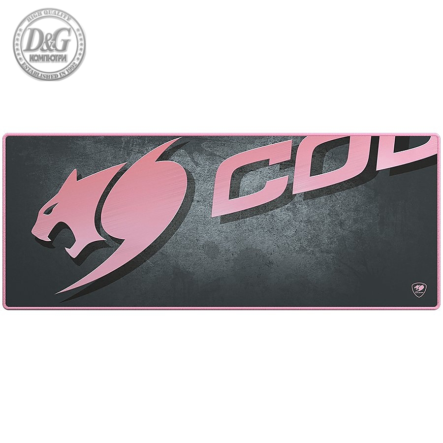 COUGAR Arena X Pink, Gaming Mouse Pad, Extra Large Pro Gaming Surface, Water Proof, Wave-Shaped Anti-Slip Rubber Base, 1000 x 400 x 5 mm, Natural Rubber