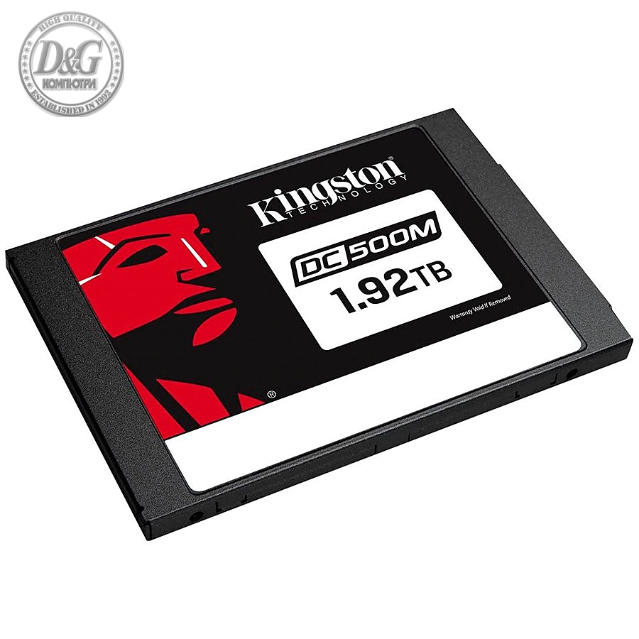 KINGSTON DC500M 1.92TB Enterprise SSD, 2.5” 7mm, SATA 6 Gb/s, Read/Write: 555 / 520 MB/s, Random Read/Write IOPS 98K/75K