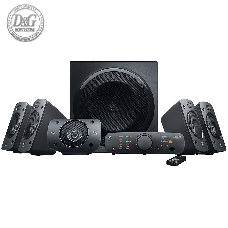 LOGITECH Z906 THX Surround Sound 5.1 Speakers - BLACK - 3.5 MM