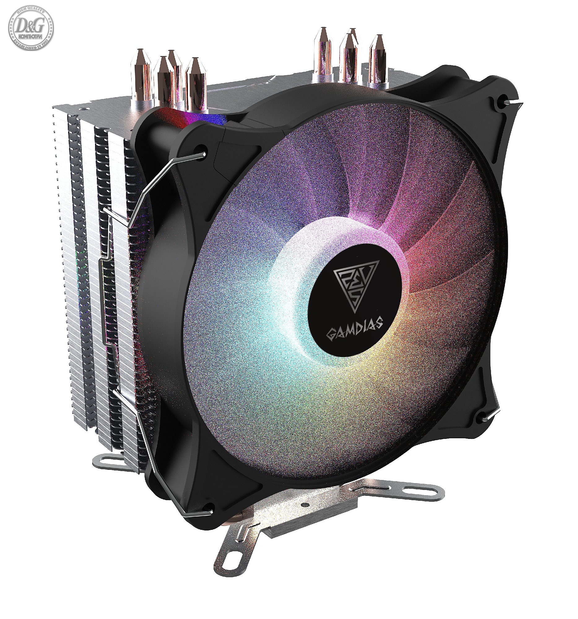 Gamdias охладител CPU Cooler BOREAS E1-410 LITE RGB