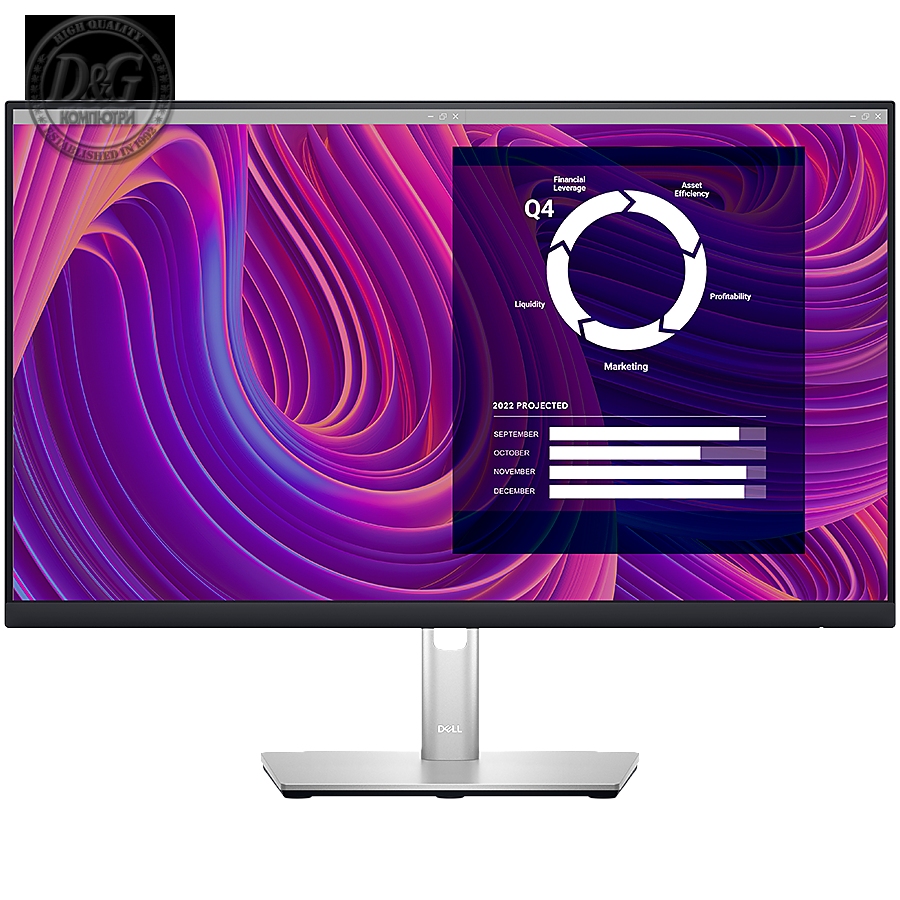 Dell Monitor LED Professional P2423D, 23.8", QHD 2560x1440, 16:9 60Hz, IPS AG, ComfortView Plus, 300 cd/m2, 1000:1, 178/178, 8ms/5ms, HDMI, DP, 4x USB 3.2, Height, Pivot, Swivel, Tilt adjustable, 3Y