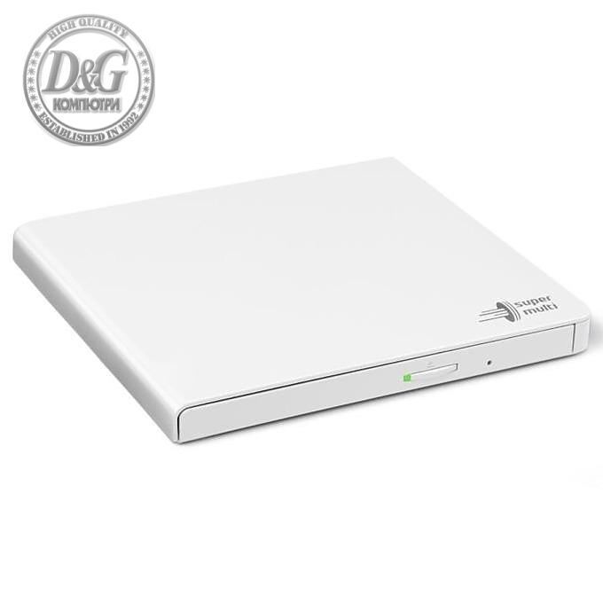 Външно USB DVD записващо устройство LG GP57EW40, USB 2.0, Бял