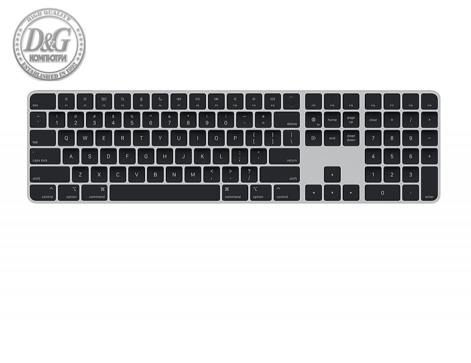 Apple Magic Keyboard with Touch ID and Numeric Keypad for Mac models with Apple silicon - Black Keys - US English