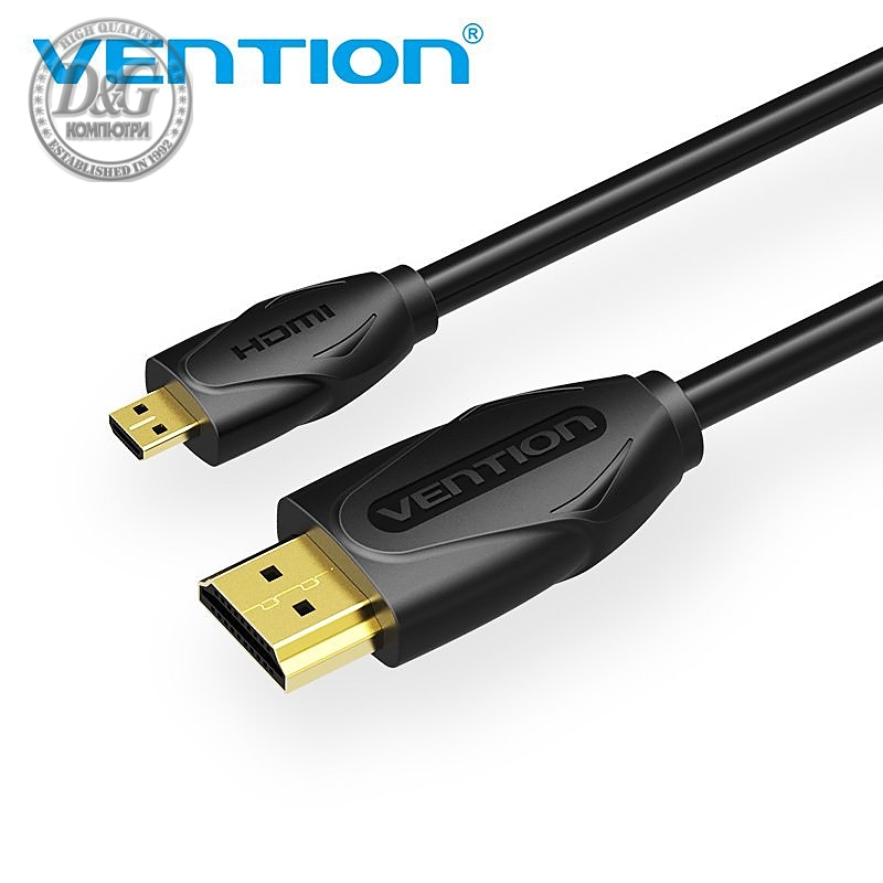 Vention Кабел Micro HDMI2.0 Cable 1.5M Black - VAA-D03-B150