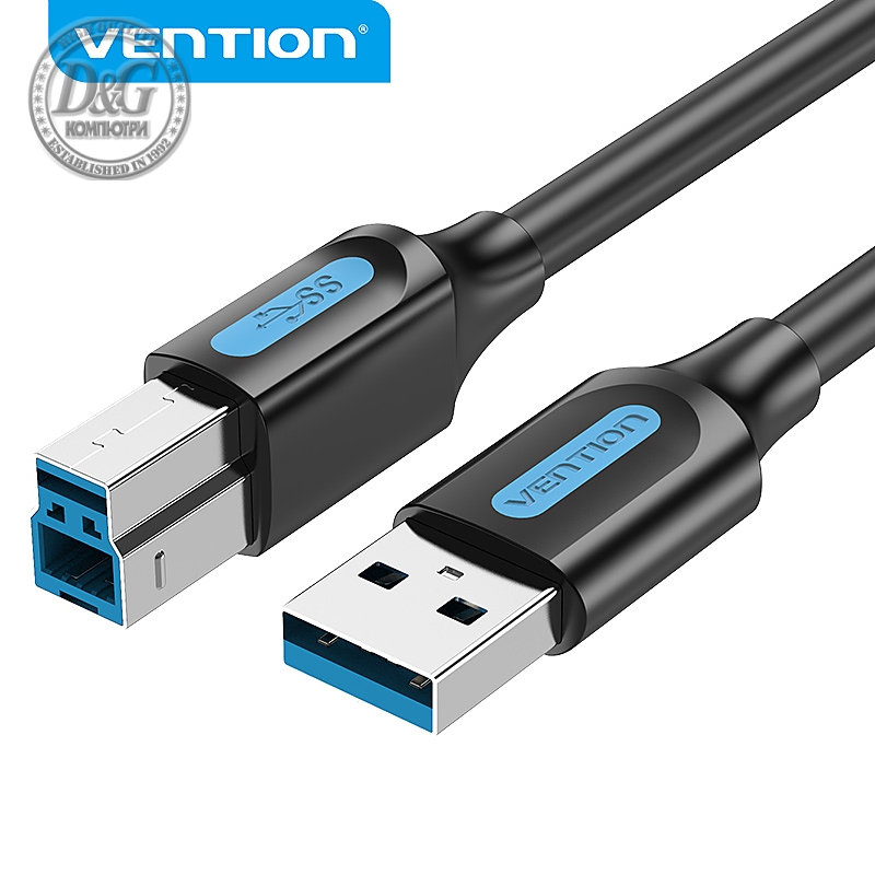 Vention Кабел USB 3.0 AM / BM - 1.5M Black - COOBG