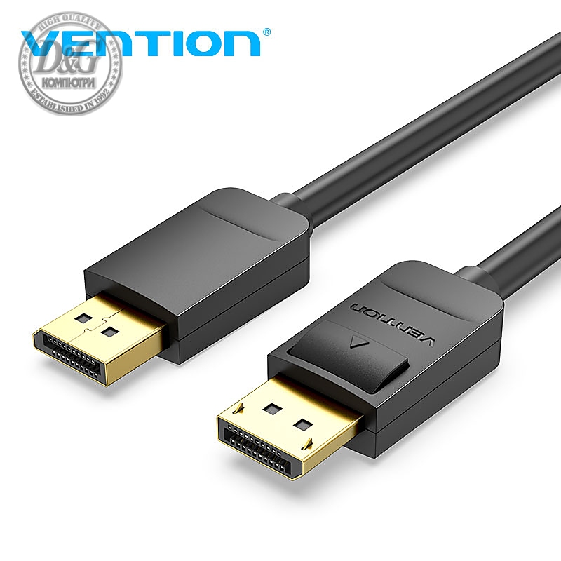 Vention Кабел Cable - Display Port v1.2 DP M / M Black 4K 5M - HACBJ