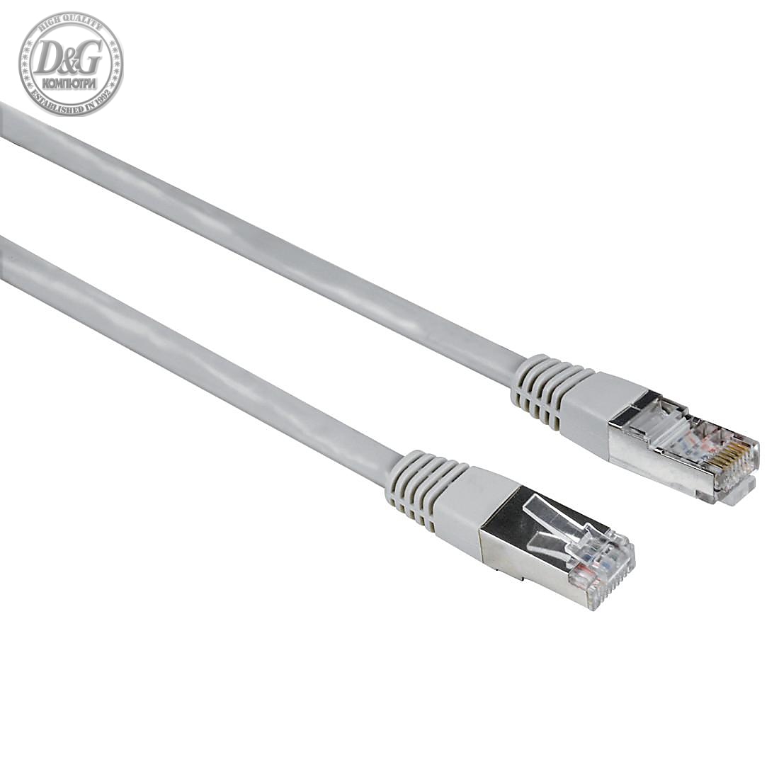 Мрежов кабел HAMA,CAT 5e, FTP/UTP, RJ-45 - RJ-45, 20 м, екраниран, Сив, булк опаковка