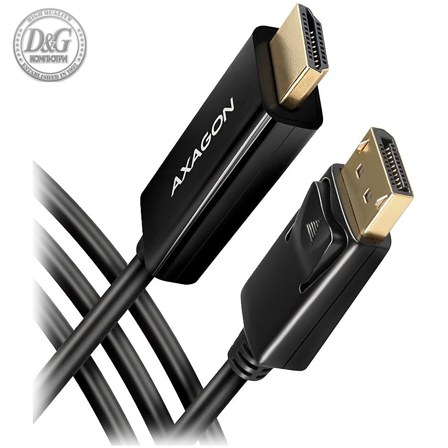 AXAGON RVD-HI14C2 DisplayPort > HDMI 1.4 cable 1.8m 4K/30Hz