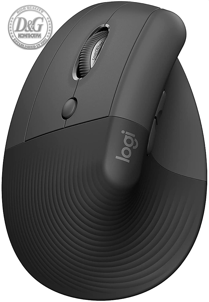 Logitech Lift Left Vertical Ergonomic Mouse - GRAPHITE / BLACK - EMEA