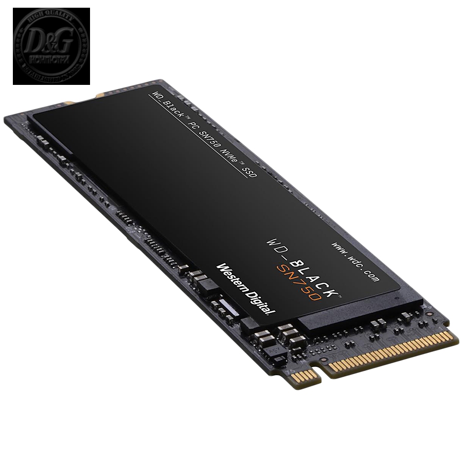 WD SSD BLACK SN750 1Tb M.2 2280 NVMe Read/Write: 3470 / 3000 MB/s, 515k/560k IOPS, TBW 600TB Heatsink