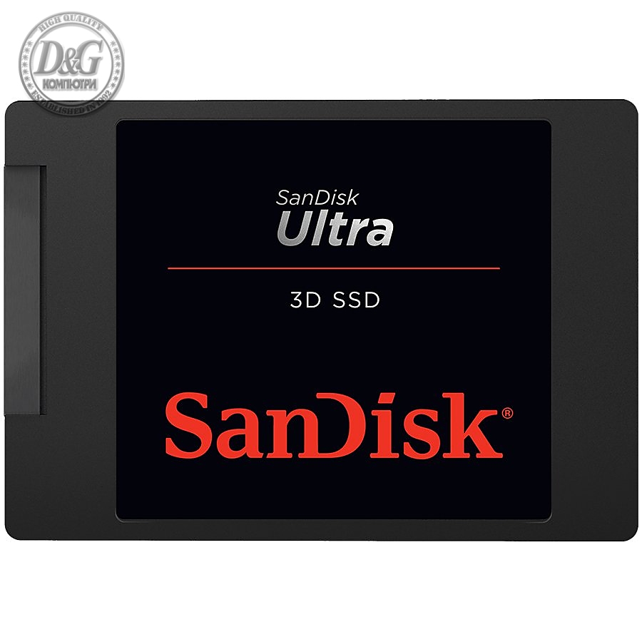 SANDISK Ultra 3D 2TB SSD, 2.5'' 7mm, SATA 6Gb/s, Read/Write: 560 / 530 MB/s, Random Read/Write IOPS 95K/84K