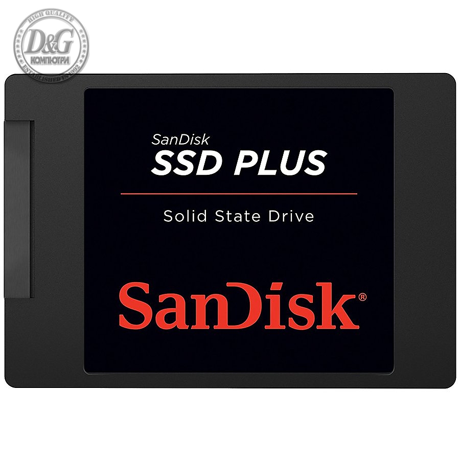 SANDISK SSD PLUS 480GB SSD, 2.5” 7mm, SATA 6Gb/s, Read/Write: 535 / 445 MB/s