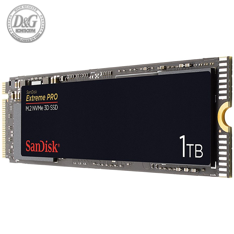 SANDISK Extreme PRO 1TB SSD, M.2 2280, NVMe, Read/Write: 3400 / 2800 MB/s, Random Read/Write IOPS 410K/400K