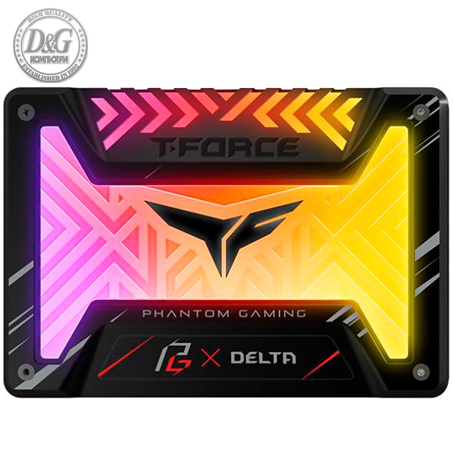 TEAM GROUP DELTA PHANTOM Gaming RGB 500GB SSD, 2.5” 7mm, SATA 6Gb/s, Read/Write: 560 / 510 MB/s,  Random Read/Write IOPS 90K/80K