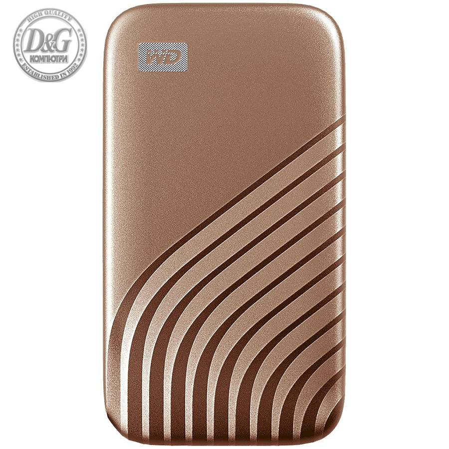 WD 500GB My Passport SSD - Portable SSD, up to 1050MB/s Read and 1000MB/s Write Speeds, USB 3.2 Gen 2 - Gold