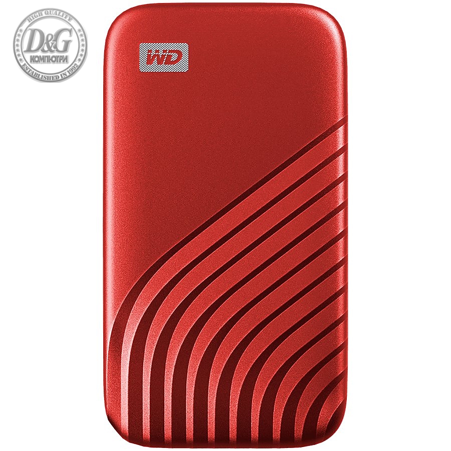 WD 2TB My Passport SSD - Portable SSD, up to 1050MB/s Read and 1000MB/s Write Speeds, USB 3.2 Gen 2 - Red