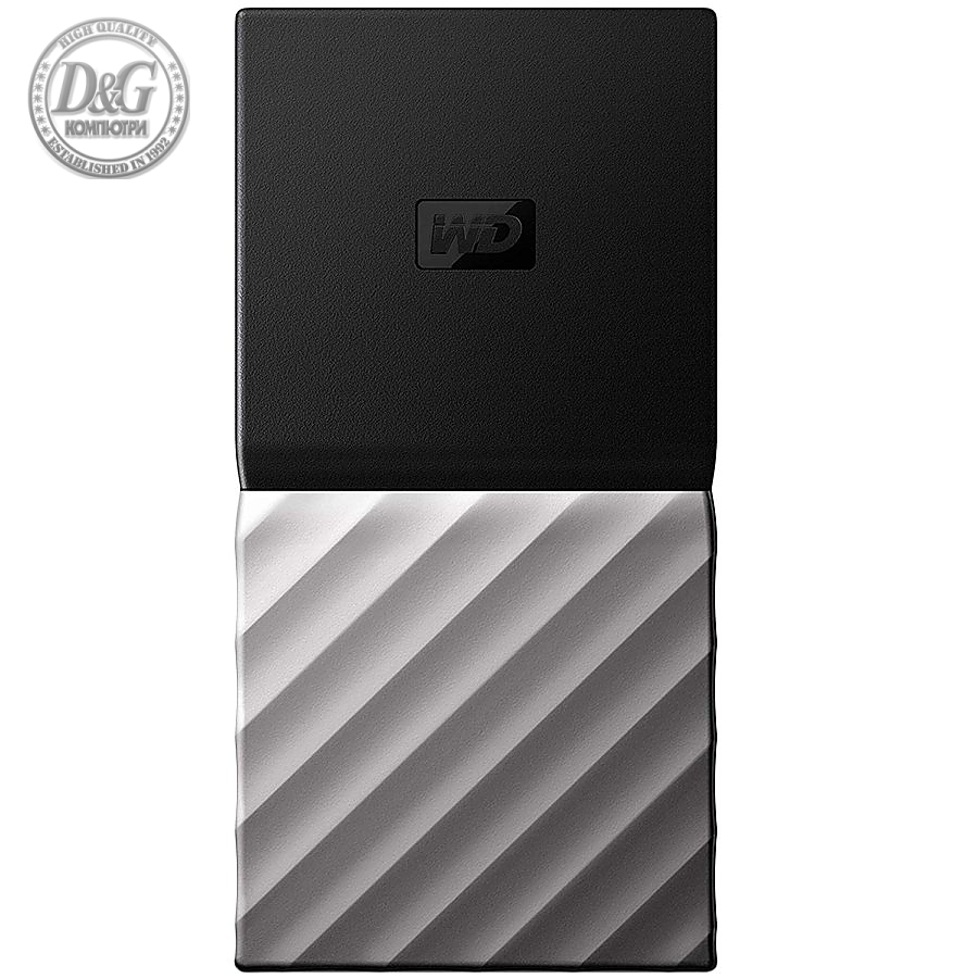 WD My Passport 256GB External SSD, USB 3.1 Gen2, Read/Write: 540 / 540 MB/s, cable: Type-C to Type-C, USB Type-C to Type-A adaptor